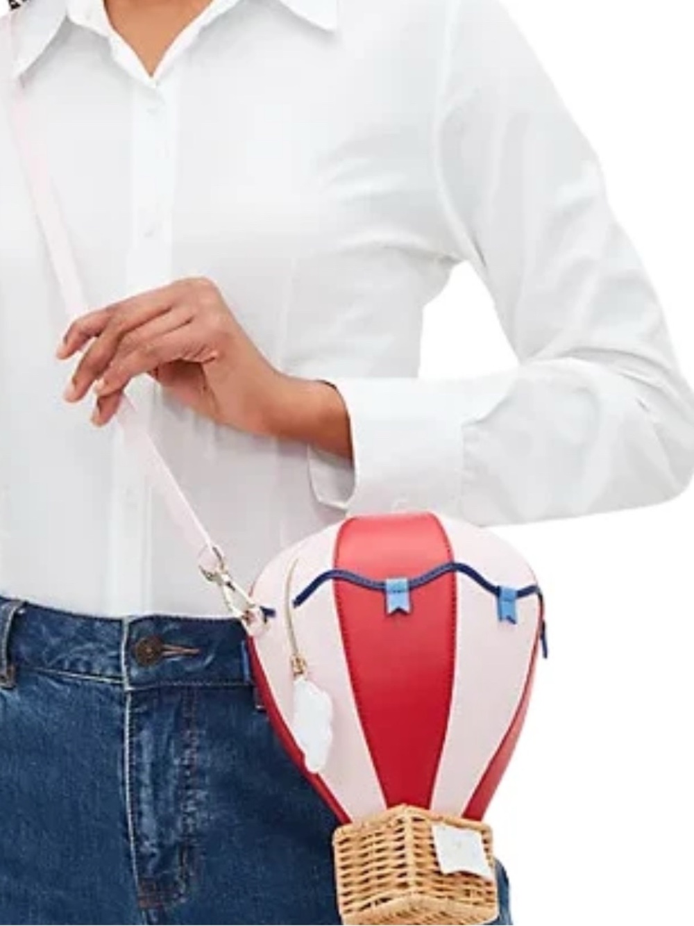 Kate Spade New York Up Up & Away Hot Air Balloon Leather Crossbody Bag NWT - Picture 15 of 15